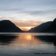 zonsondergang gezien vanaf de veranda